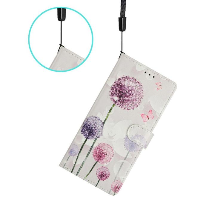 Bild 4,  Xiaomi 17 Fodral Läder Maskrosor Rosa/Lila