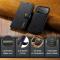 DG.MING DG.MING iPhone 17 Pro Max 2in1 Magnet Fodral / Skal Svart