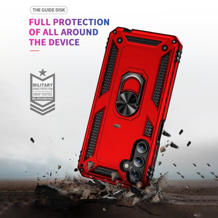 Bild 4,  Samsung Galaxy A15 5G Skal Armor Ring Hybrid Röd