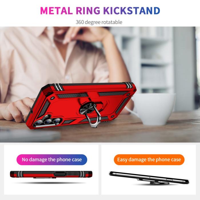 Bild 5,  Samsung Galaxy A15 5G Skal Armor Ring Hybrid Röd