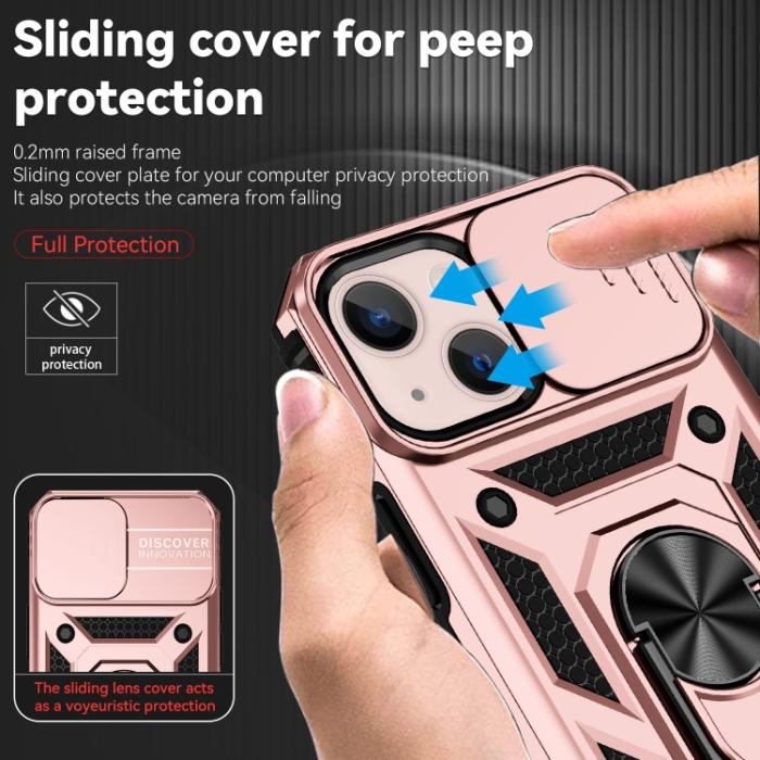 Bild 5,  iPhone 14 Skal Ring Armor Med CamShield Roséguld