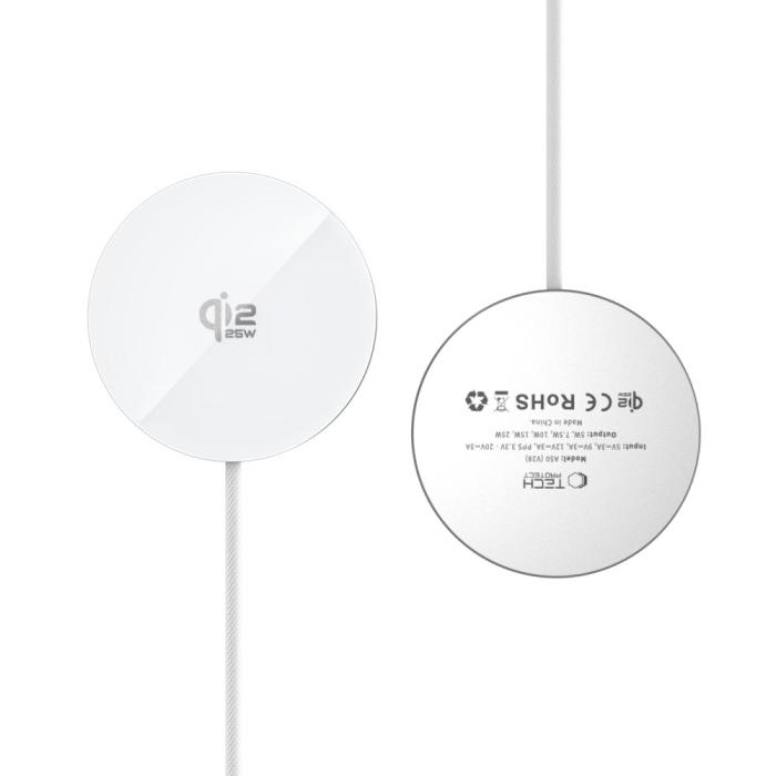 Bild 4, Tech-Protect Tech-Protect 25W Qi2.2 Trådlös Magnetisk MagSafe Laddare Vit