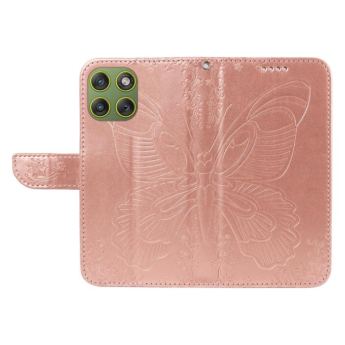 Bild 3,  Motorola Edge 70 Fodral Med Fjäril Tryck Roséguld
