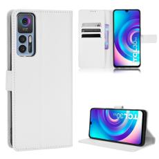  TCL 30+ (2022) Fodral V&auml;vd Textur Vit