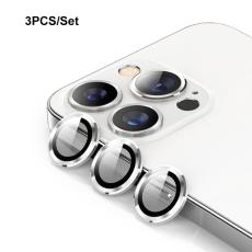 ENKAY ENKAY iPhone 15 Pro / 15 Pro Max Linsskydd Aluminium H&auml;rdat Glas
