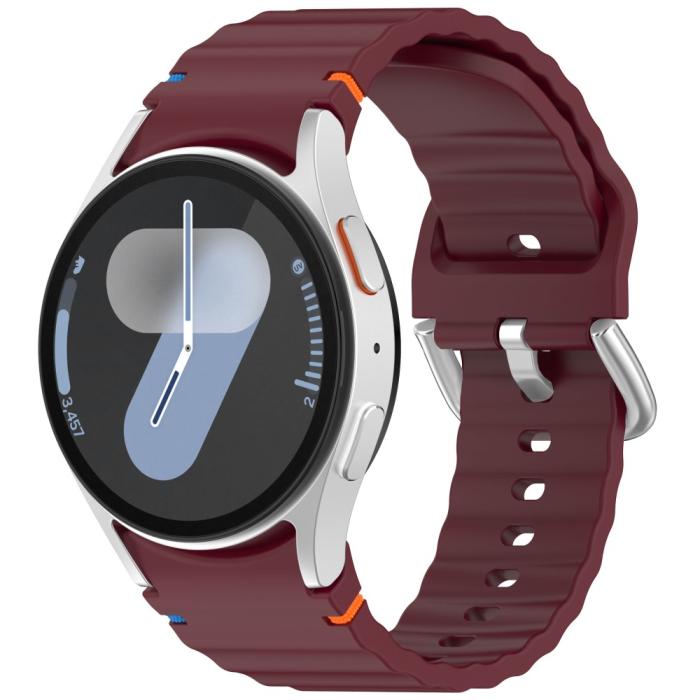 Bild 4,  Galaxy Watch 5/5 Pro/6/7/FE Armband Silikon Wave Design