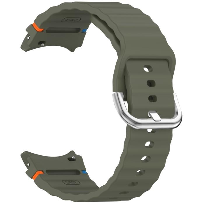 Bild 2,  Galaxy Watch 5/5 Pro/6/7/FE Armband Silikon Wave Design