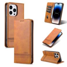 AZNS AZNS iPhone 14 Pro Fodral Flip L&auml;der Brun