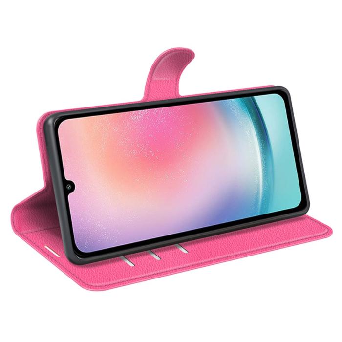 Bild 3,  Samsung Galaxy A25 5G Fodral Litchi Läder Rosa