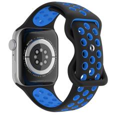 ColorPop Sportarmband Dual-Color Apple Watch 42/44/45/46/49 mm (M/L) Svart/Bl&aring;