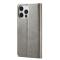 LC.IMEEKE LC.IMEEKE iPhone 14 Pro Fodral Läder Grå