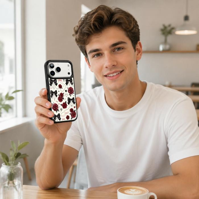 Bild 6,  iPhone 18 Pro / 17 Pro Skal MagSafe UV-Mönster Rosor