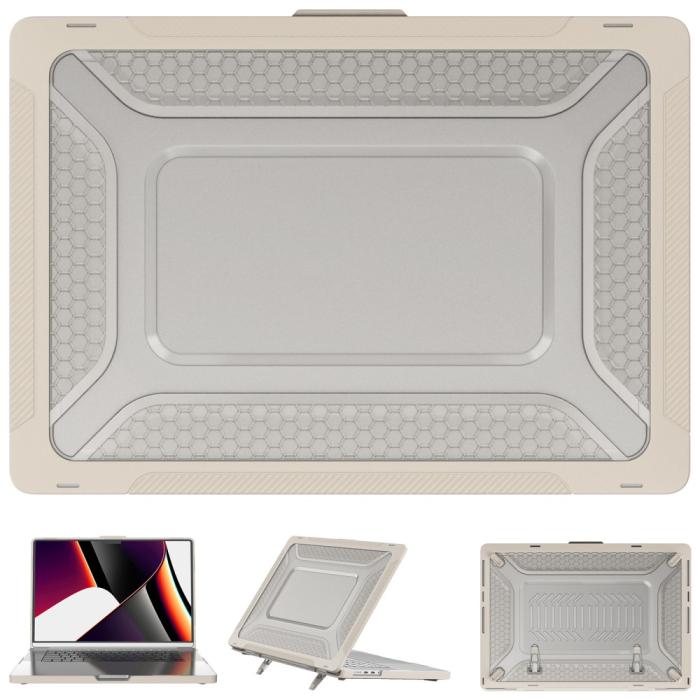 Bild 2,  MacBook Pro 16 2021-2023 Skal Med Kickstand Beige