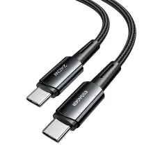 ESSAGER ESSAGER 2m 240W PD USB-C - USB-C Nylonkabel Svart