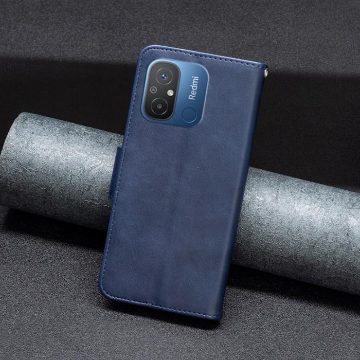 Bild 4,  Xiaomi Redmi 12C 4G Fodral Shark Solid Läder Blå
