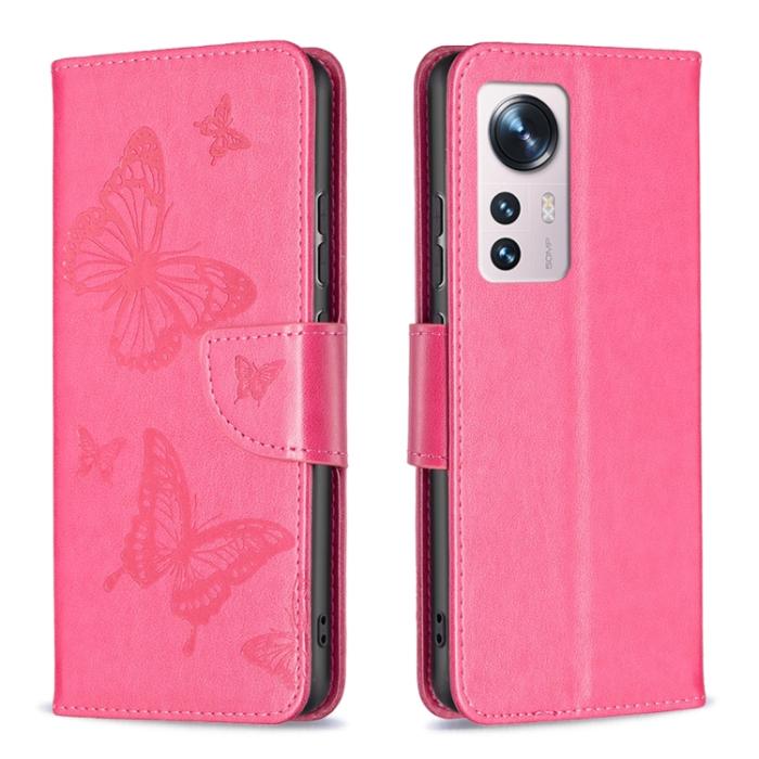 Bild 2,  Xiaomi 12 Fodral Tryck Butterfly Rosa