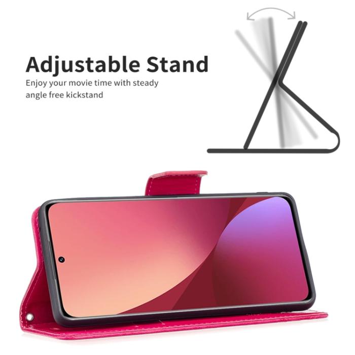 Bild 3,  Xiaomi 12 Fodral Tryck Butterfly Rosa