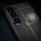  Samsung Galaxy S23 Plus Skal Litchi Textur Svart