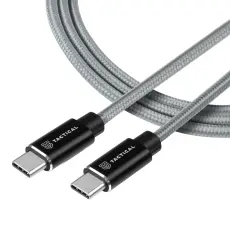 Tactical Tactical 2m 100W 5A USB-C/USB-C Laddkabel Nylon Gr&aring;