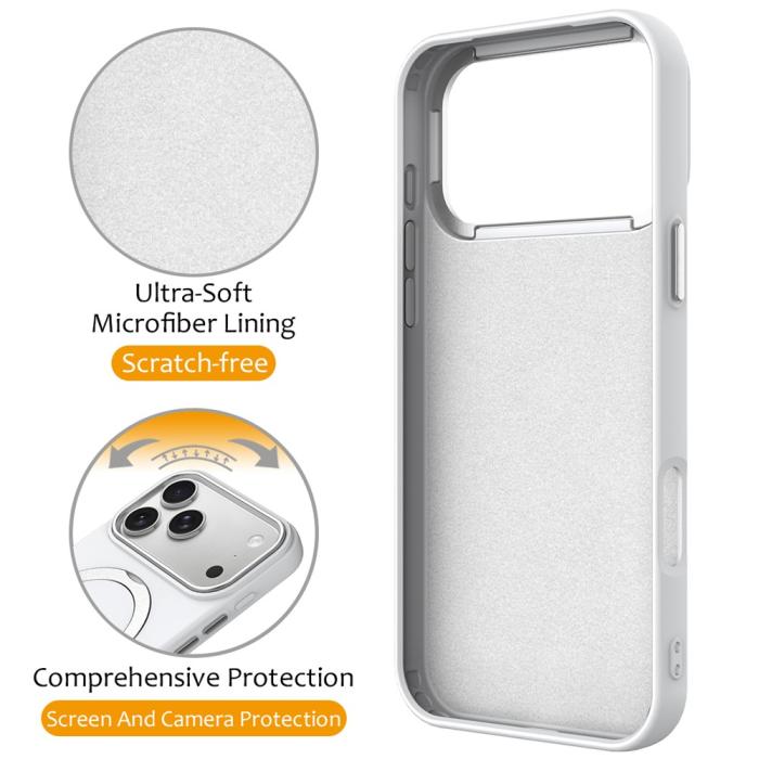 Bild 3,  iPhone 17 Pro Skal MagSafe Kickstand Hybrid Vit