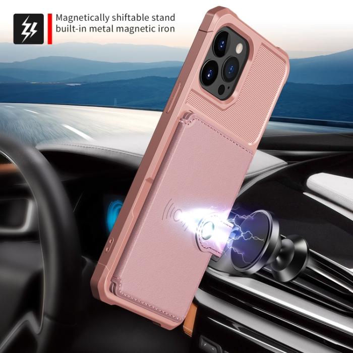 Bild 5,  iPhone 14 Pro Skal Med Plånboksfunktion Roséguld
