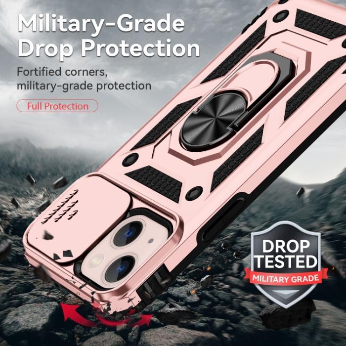 Bild 6,  iPhone 14 Skal Ring Armor Med CamShield Roséguld