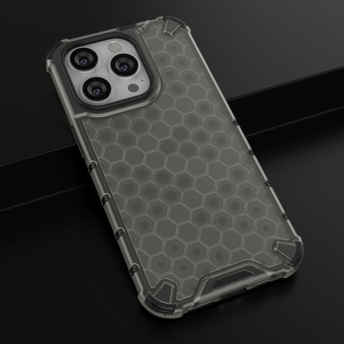 Bild 2,  iPhone 15 Pro Max Skal Honeycomb Shockproof Svart
