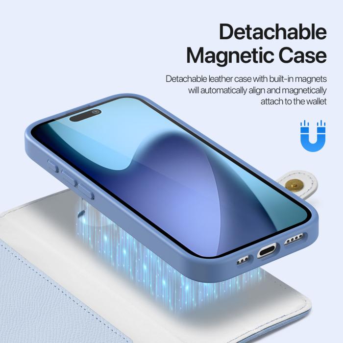 Bild 5, DUX DUCIS DUX DUCIS iPhone 17 2in1 Magnet Fodral Lawa Series Ljus Blå