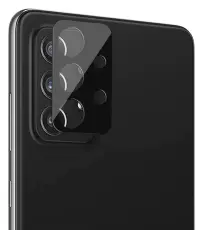  Samsung A52/A72 Linsskydd I H&auml;rdat Glas - Svart