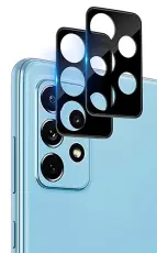  [2-Pack] Samsung A52/A72 Linsskydd I H&auml;rdat Glas - Svart