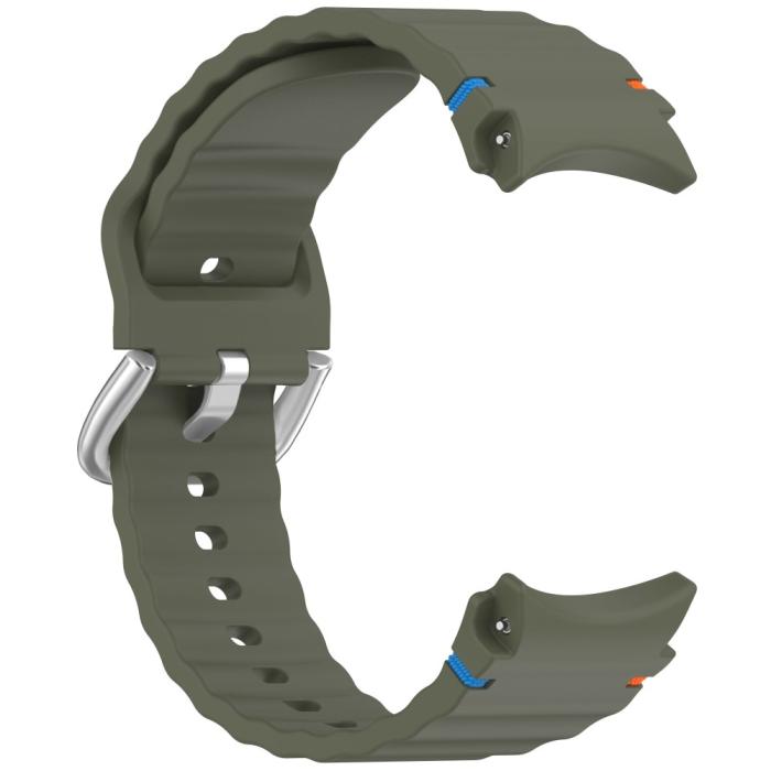 Bild 3,  Galaxy Watch 5/5 Pro/6/7/FE Armband Silikon Wave Design