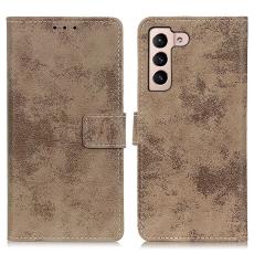  Samsung Galaxy S22 Plus Fodral Retro L&auml;der Khaki
