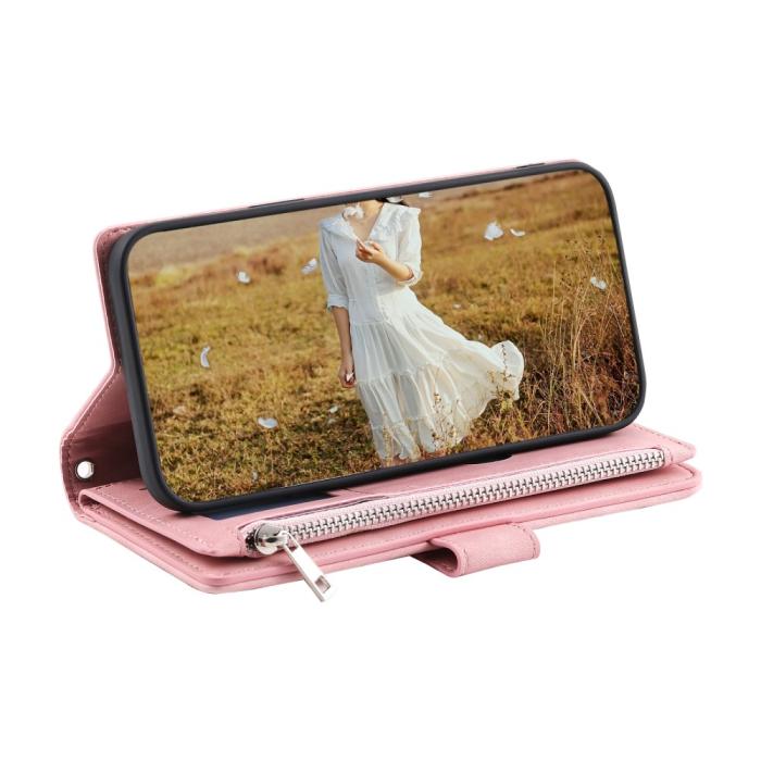 Bild 5,  Motorola Moto G35 5G Plånboksfodral Rhombus Läder Rosa
