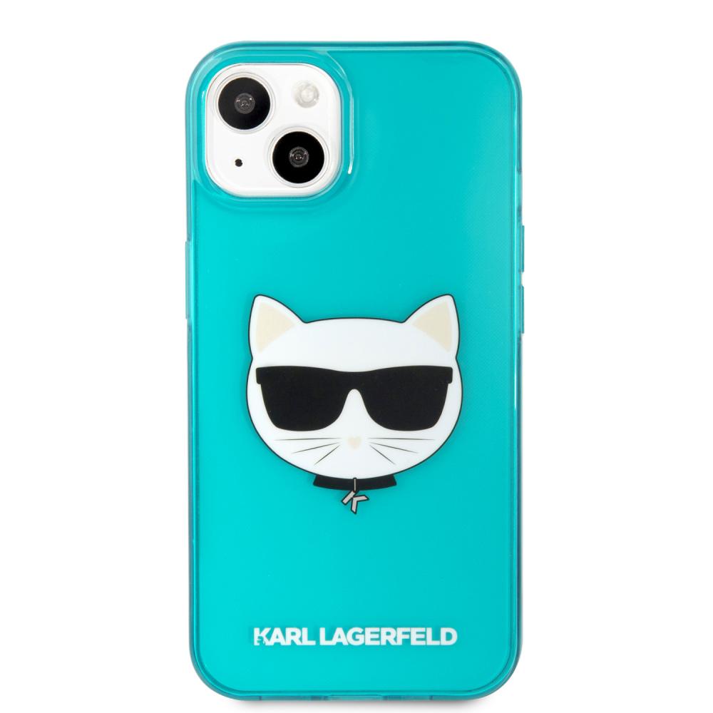 Karl Lagerfeld Karl Lagerfeld iPhone 13 Skal TPU Choupette Fluorescent Blå