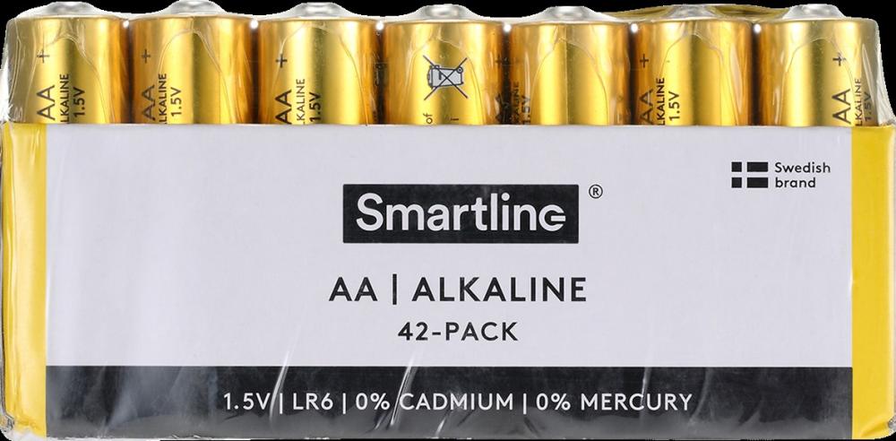 Smartline Smartline Alkaliskt Batteri AA LR6 1.5V 42-pack