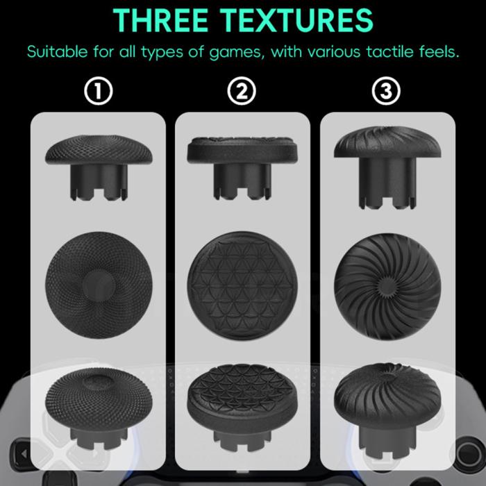 Bild 2, DATA FROG DATA FROG 8-PACK Thumb Grip För PS5/PS4/Xbox/Switch Grön