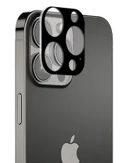  iPhone 13 Linsskydd I H&auml;rdat Glas - Svart