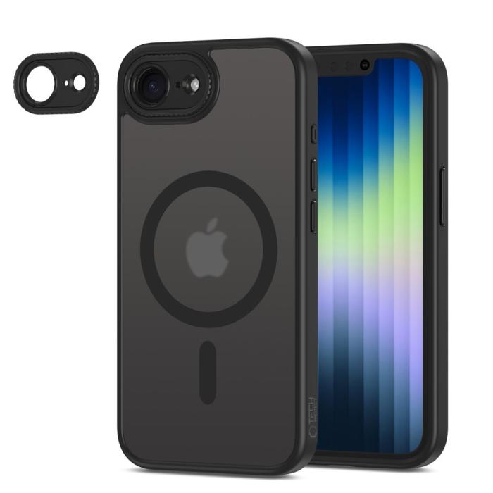 Bild 2, Tech-Protect Tech-Protect iPhone 17e / 16e Skal MagSafe MagCam Matt Svart