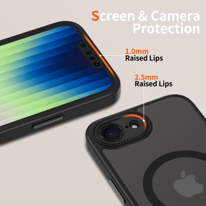 Bild 3, Tech-Protect Tech-Protect iPhone 17e / 16e Skal MagSafe MagCam Matt Svart