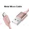 Rock ROCK 1m Micro-Usb Nylon Kabel - Roséguld