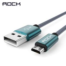 Rock ROCK 1m Micro-Usb Nylon Kabel - M&ouml;rk Bl&aring;