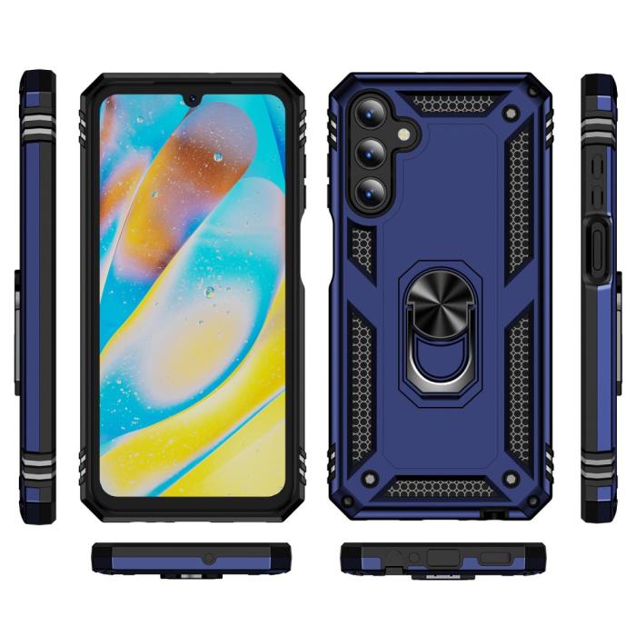 Bild 2,  Samsung Galaxy A15 5G Skal Armor Ring Hybrid Blå
