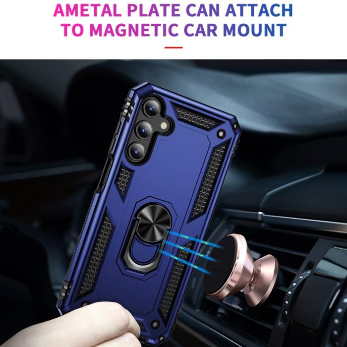 Bild 3,  Samsung Galaxy A15 5G Skal Armor Ring Hybrid Blå