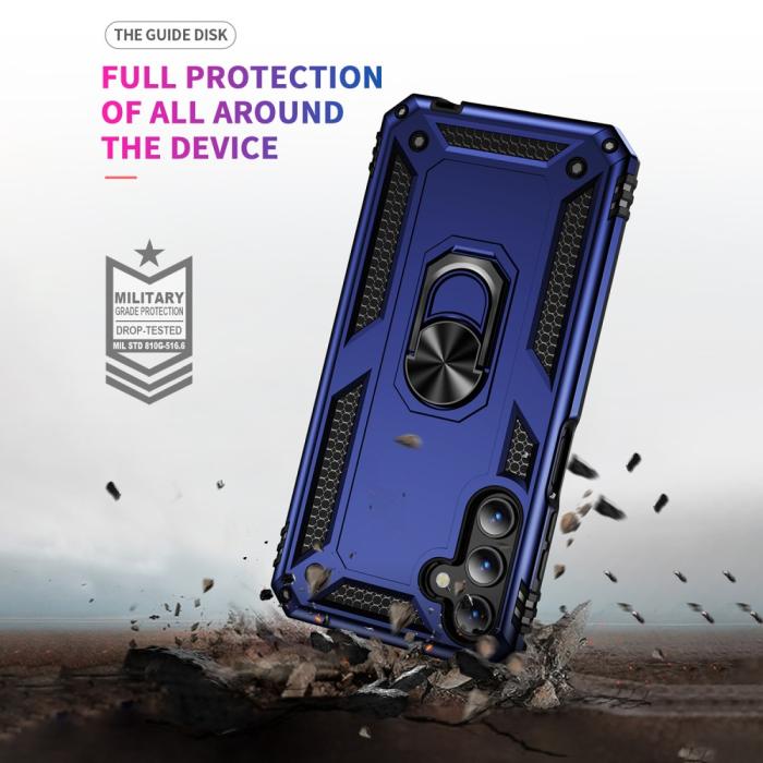 Bild 4,  Samsung Galaxy A15 5G Skal Armor Ring Hybrid Blå