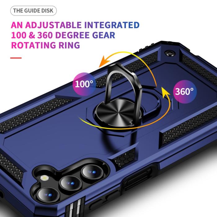Bild 6,  Samsung Galaxy A15 5G Skal Armor Ring Hybrid Blå