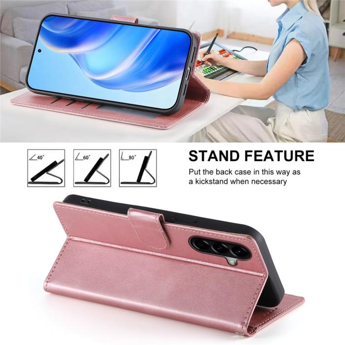 Bild 4,  Samsung Galaxy A37 5G Fodral Läder Roséguld