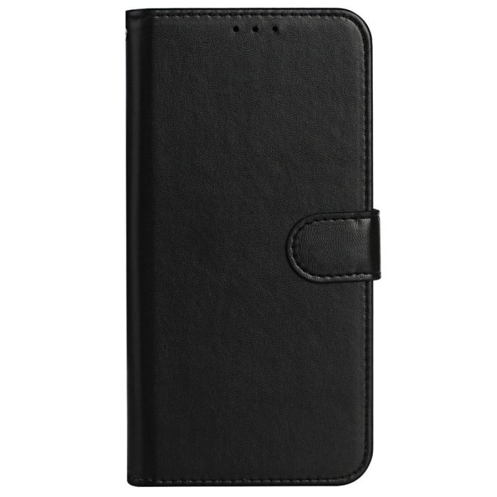 Bild 5,  iPhone 15 Fodral Solid Läder Med Snodd Svart