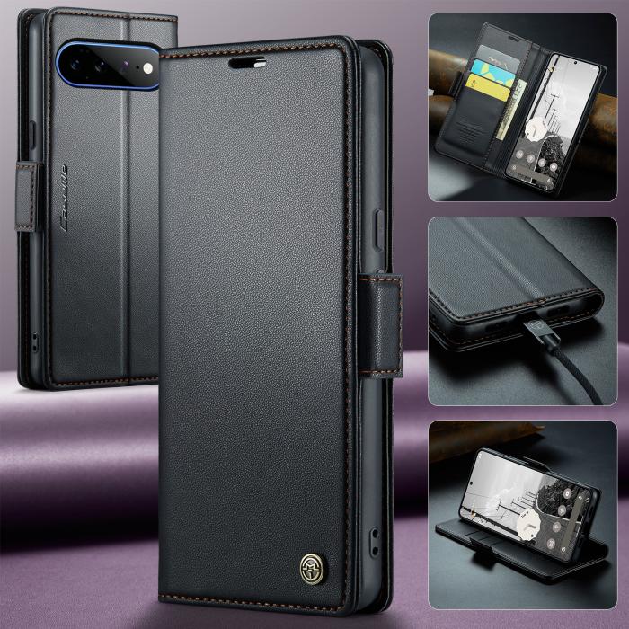 Bild 6, CASEME CASEME Google Pixel 11 Pro XL Fodral RFID Läder Svart