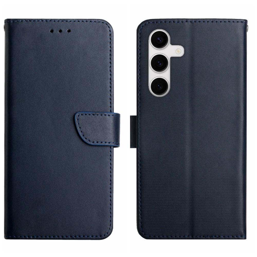  Samsung Galaxy S25 FE Fodral Äkta Läder Blå