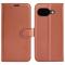  Google Pixel 10a Fodral Litchi Läder Brun